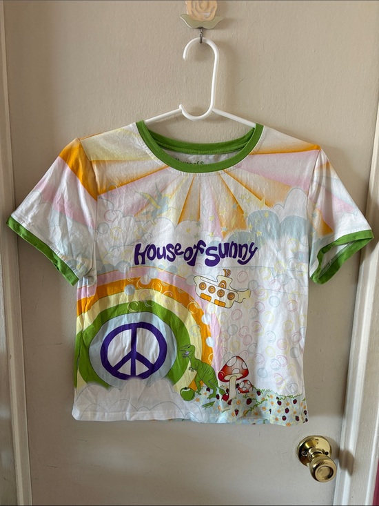 House of Sunny Tops - House of Sunny Imagination 60’s Theme Rainbow, Mushroom, Submarine Ringer Tee